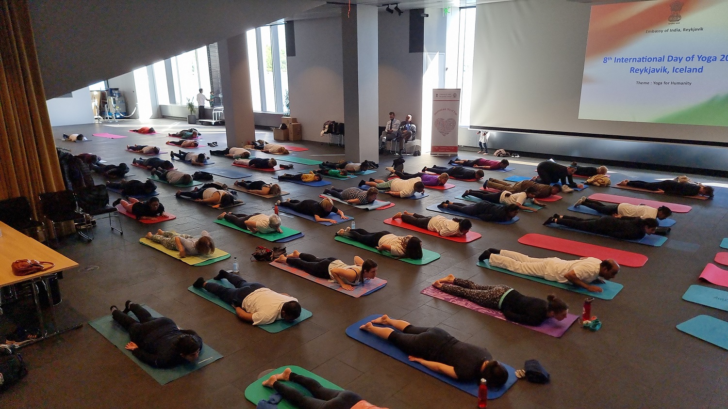 Celebrations of 8th International Day of Yoga at Reykjavik City Hall, 20 June 2022