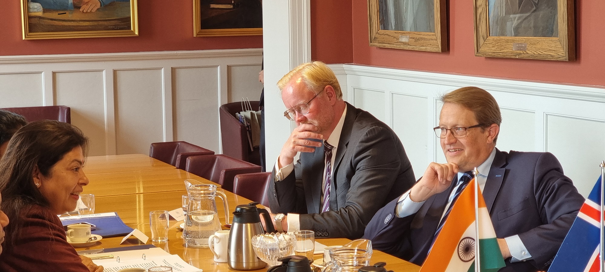 Minister of State for External Affairs and Culture, Smt. Meenakashi lekhi met Mr. Birgir �rmannsson, Speaker of the Icelandic Parliament, 19 August 2022.