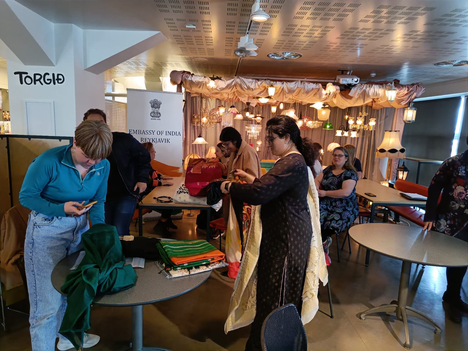Workshop at Grofin City Library, Reykjavik: From Indian Loom to Couture - An Enduring Journey by Dr. Shilpa Khatri Babbar, Chair of Indian Studies at the University of Iceland (28 Aug 2022)